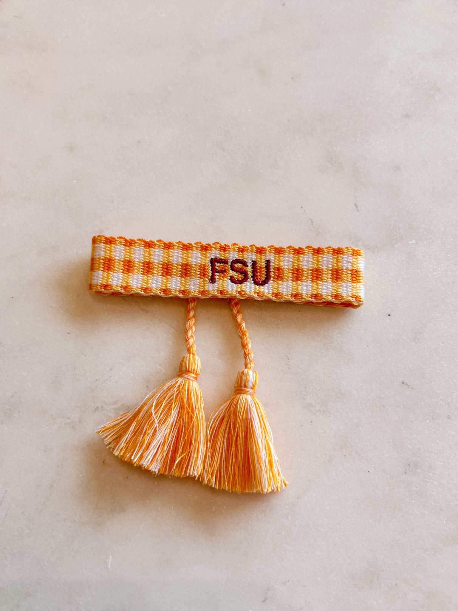 FSU Embroidered Tassel Bracelet - The Pink Pineapple 850