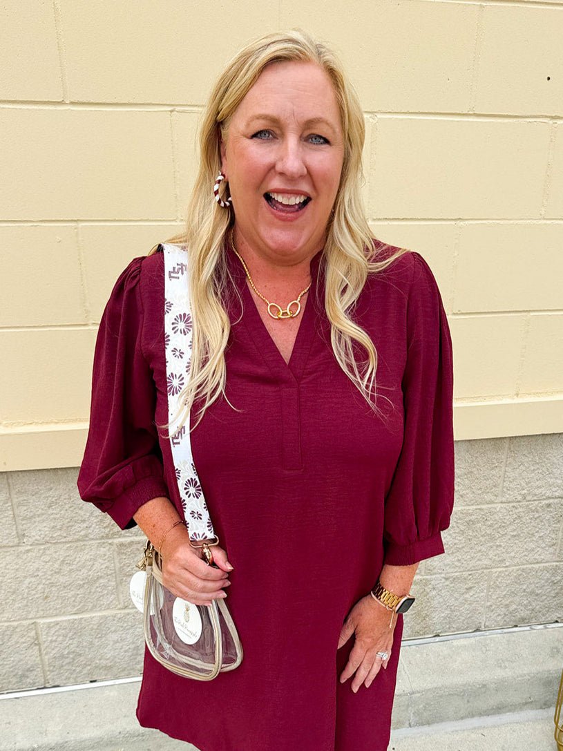 FSU Floral Spirit Reversible Bag Strap - The Pink Pineapple 850