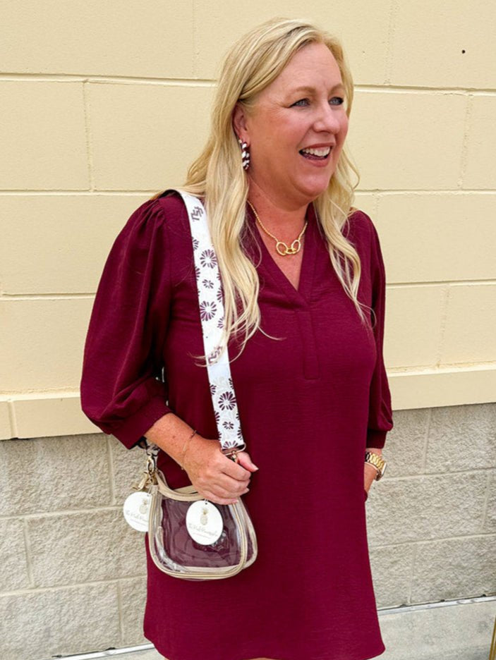 FSU Floral Spirit Reversible Bag Strap - The Pink Pineapple 850