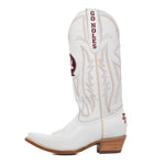 FSU Ivory Leather Gameday Boots - The Pink Pineapple 850