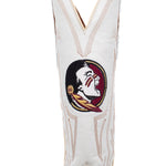 FSU Ivory Leather Gameday Boots - The Pink Pineapple 850