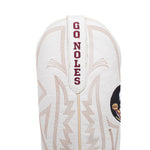 FSU Ivory Leather Gameday Boots - The Pink Pineapple 850