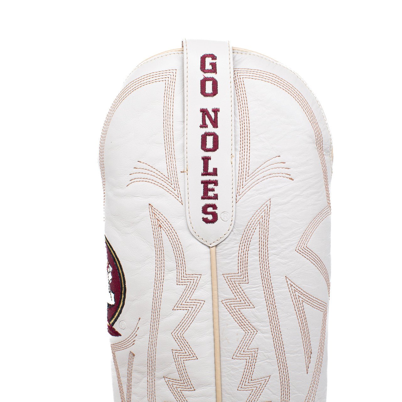 FSU Ivory Leather Gameday Boots - The Pink Pineapple 850