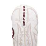 FSU Ivory Leather Gameday Boots - The Pink Pineapple 850