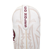 FSU Ivory Leather Gameday Boots - The Pink Pineapple 850