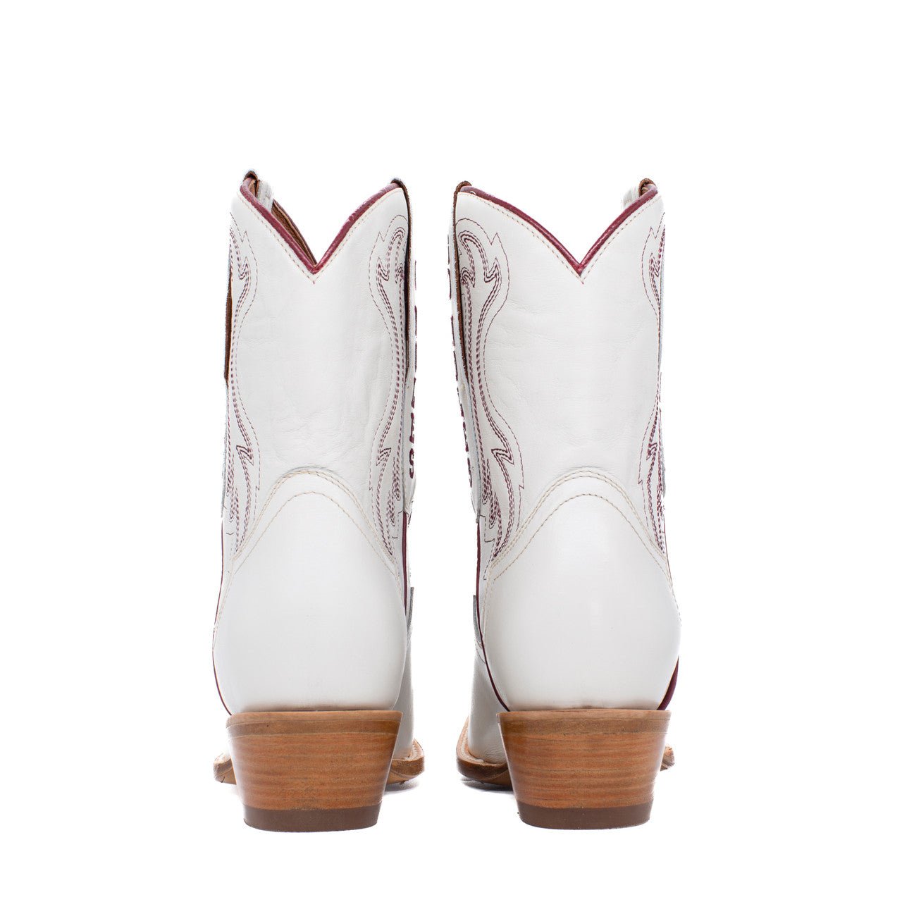 FSU Shorty Ivory Leather Gameday Boots - The Pink Pineapple 850