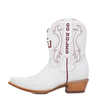 FSU Shorty Ivory Leather Gameday Boots - The Pink Pineapple 850