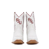 FSU Shorty Ivory Leather Gameday Boots - The Pink Pineapple 850