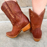 FSU Shorty Tan Leather Gameday Boots - The Pink Pineapple 850