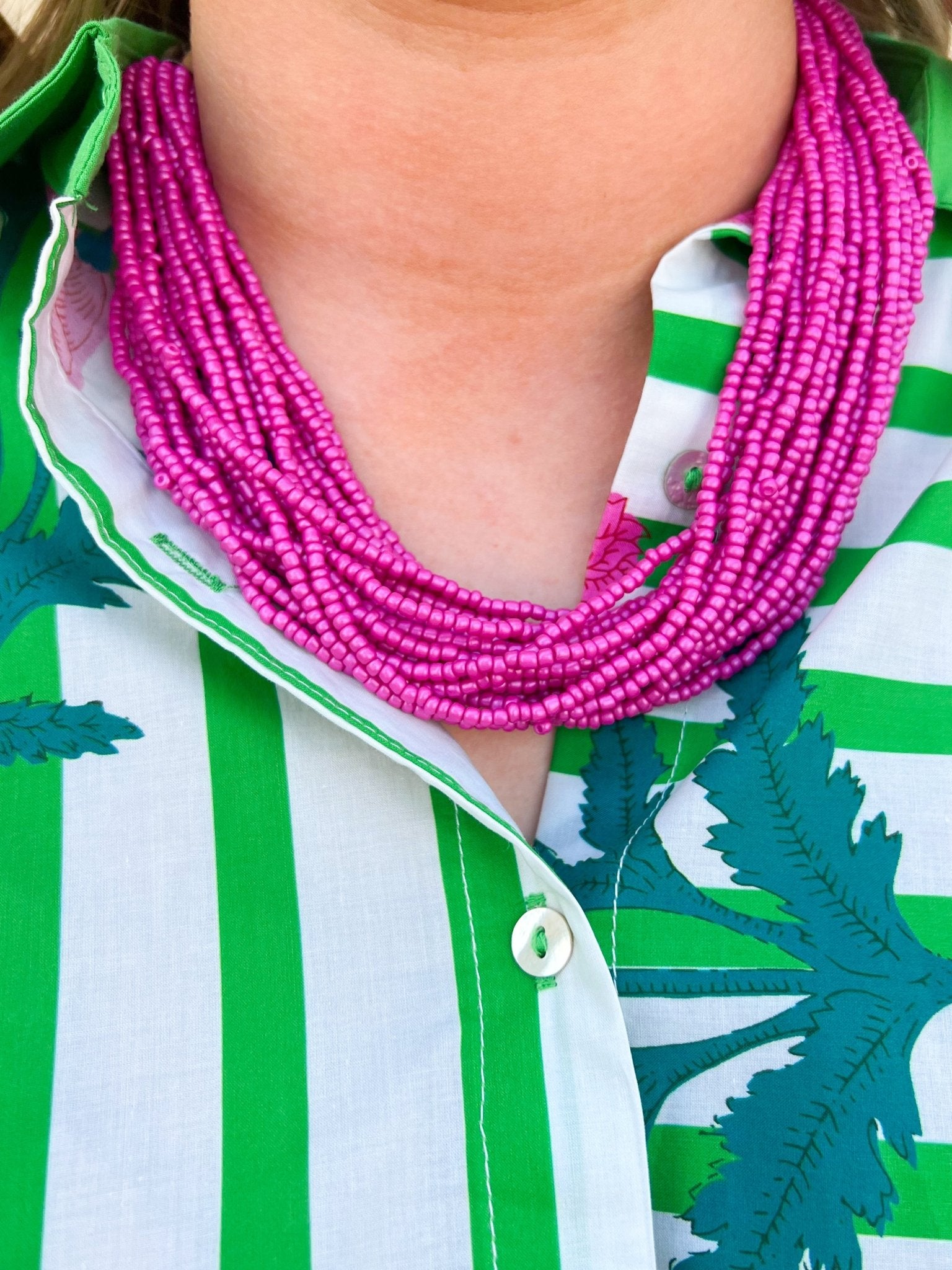 Fuchsia Fiesta Necklace - The Pink Pineapple 850
