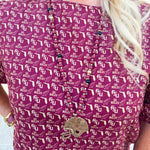 Game Day Glory Beaded Helmet Necklace - The Pink Pineapple 850