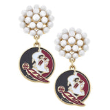 Gameday Glam Pearl Drop Earrings – FSU Seminoles - The Pink Pineapple 850