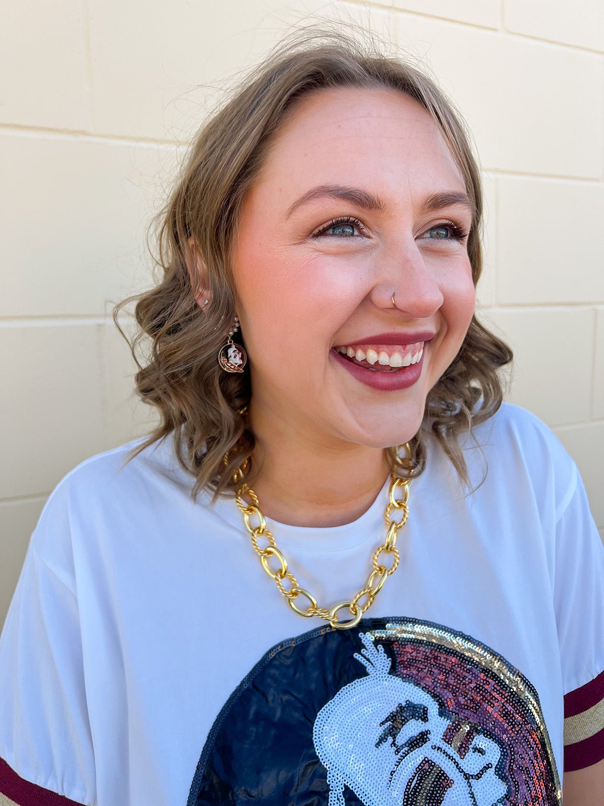 Gameday Glam Pearl Drop Earrings – FSU Seminoles - The Pink Pineapple 850