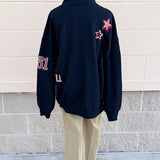 [Gameday Social] FSU Patchwork Crewneck - The Pink Pineapple 850