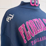 [Gameday Social] FSU Patchwork Crewneck - The Pink Pineapple 850