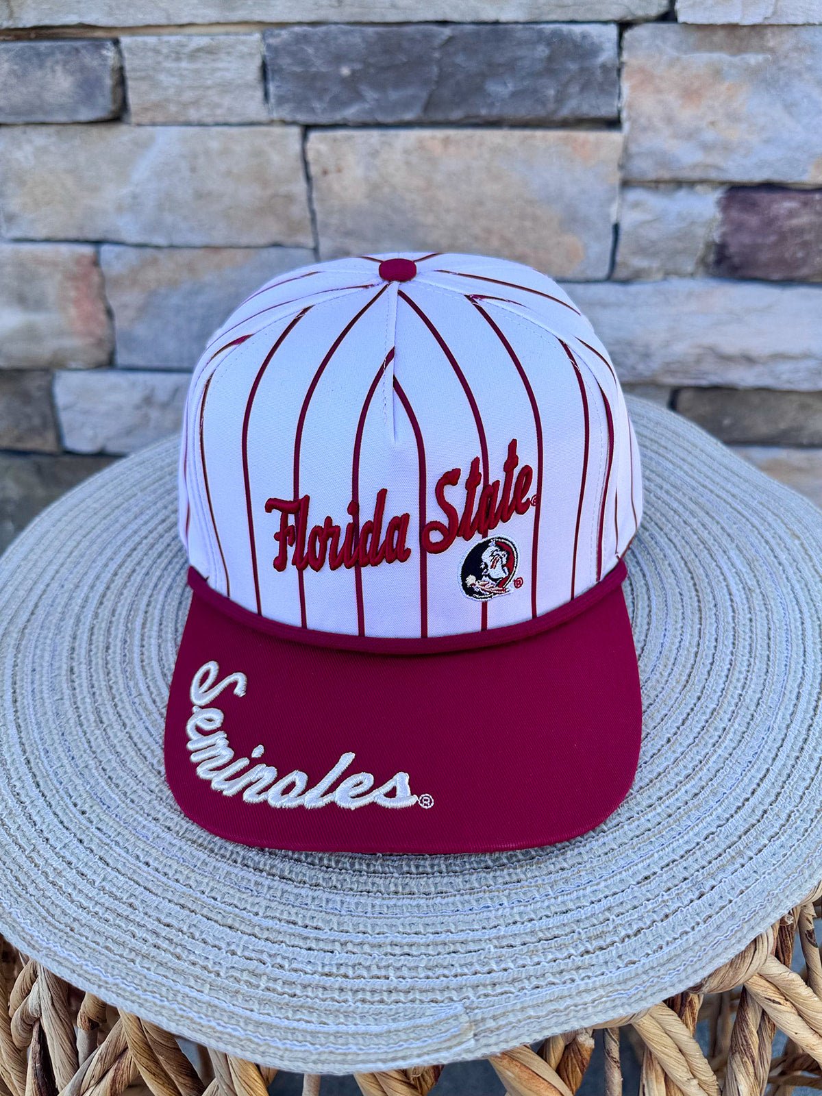 [Gameday Social] FSU Pinstripe Hat - The Pink Pineapple 850