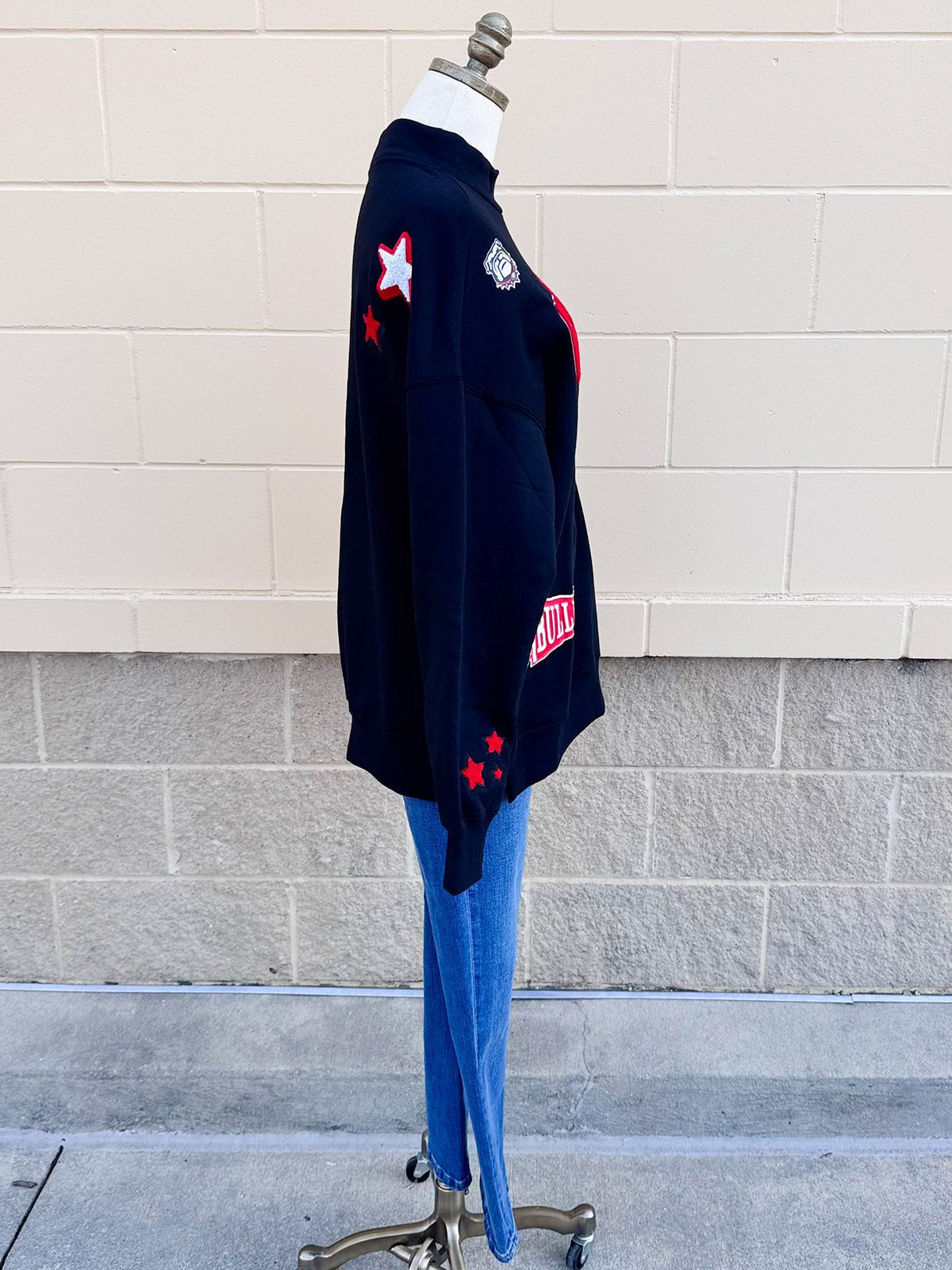 [Gameday Social] Georgia Patchwork Crewneck - The Pink Pineapple 850