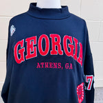 [Gameday Social] Georgia Patchwork Crewneck - The Pink Pineapple 850