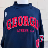 [Gameday Social] Georgia Patchwork Crewneck - The Pink Pineapple 850
