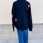 [Gameday Social] Georgia Patchwork Crewneck - The Pink Pineapple 850