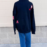 [Gameday Social] Georgia Patchwork Crewneck - The Pink Pineapple 850