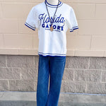 [Gameday Social] Legacy Script Florida Sweater Top - The Pink Pineapple 850