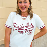 [Gameday Social] Legacy Script FSU Sweater Top - The Pink Pineapple 850