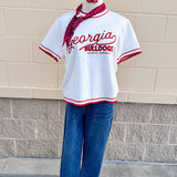 [Gameday Social] Legacy Script Georgia Sweater Top - The Pink Pineapple 850