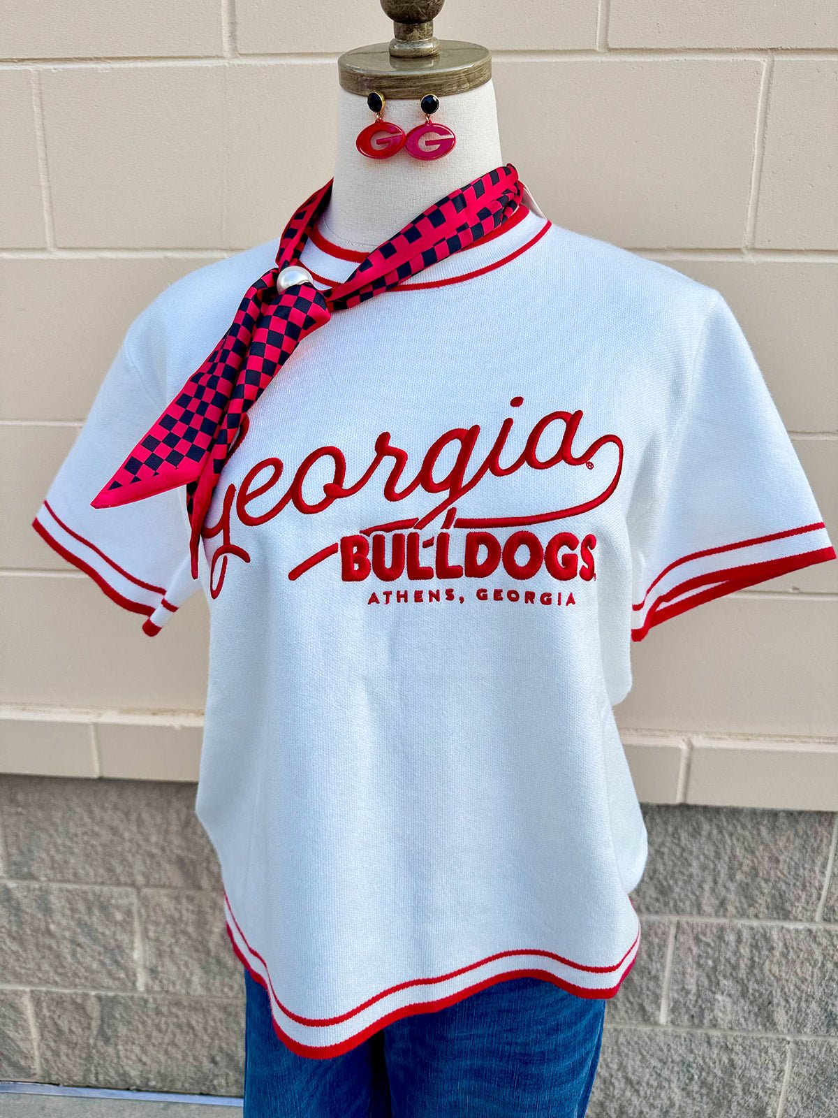 [Gameday Social] Legacy Script Georgia Sweater Top - The Pink Pineapple 850