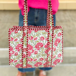Garden Getaway Quilted Tote - The Pink Pineapple 850