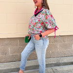 Garden Party Charm Top - The Pink Pineapple 850