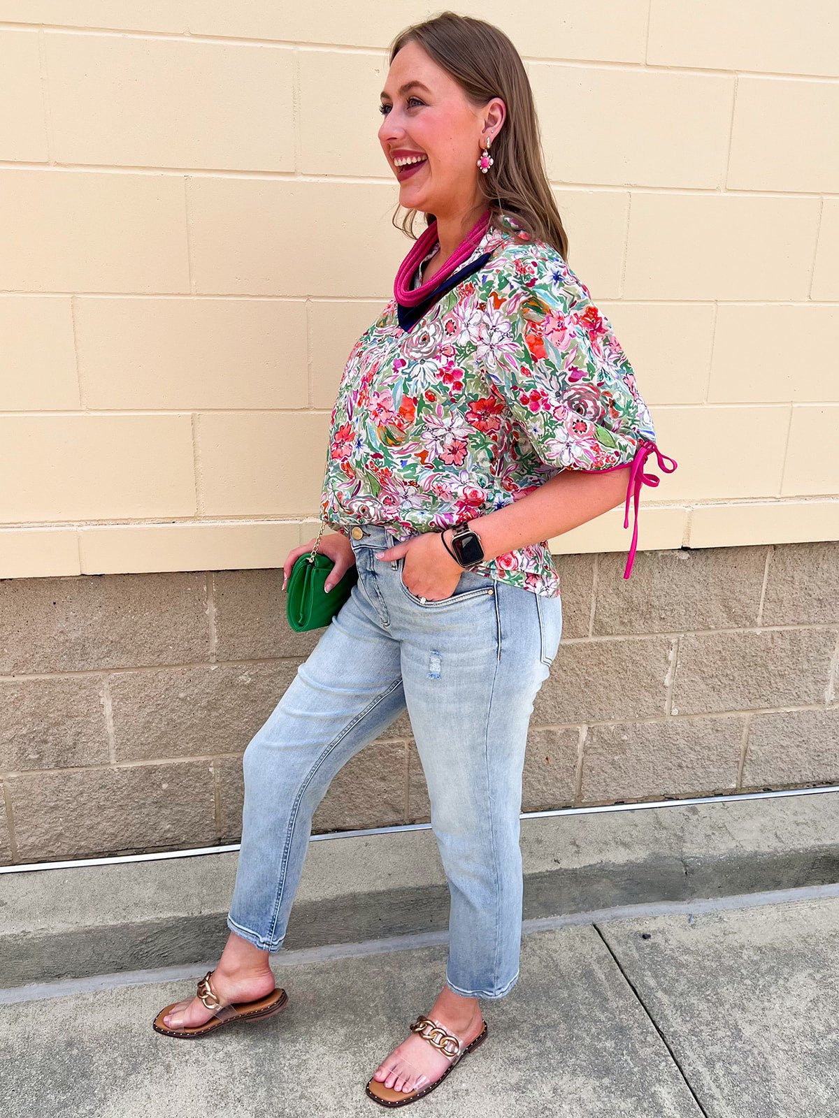 Garden Party Charm Top - The Pink Pineapple 850