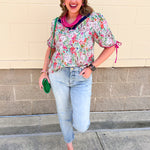Garden Party Charm Top - The Pink Pineapple 850