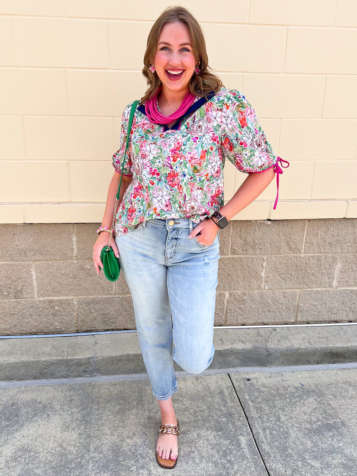 Garden Party Charm Top - The Pink Pineapple 850