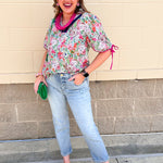 Garden Party Charm Top - The Pink Pineapple 850