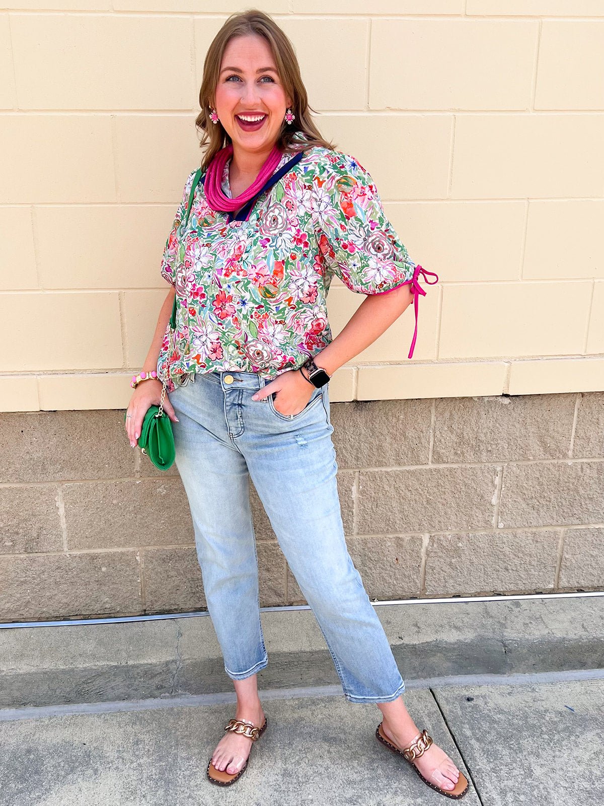 Garden Party Charm Top - The Pink Pineapple 850