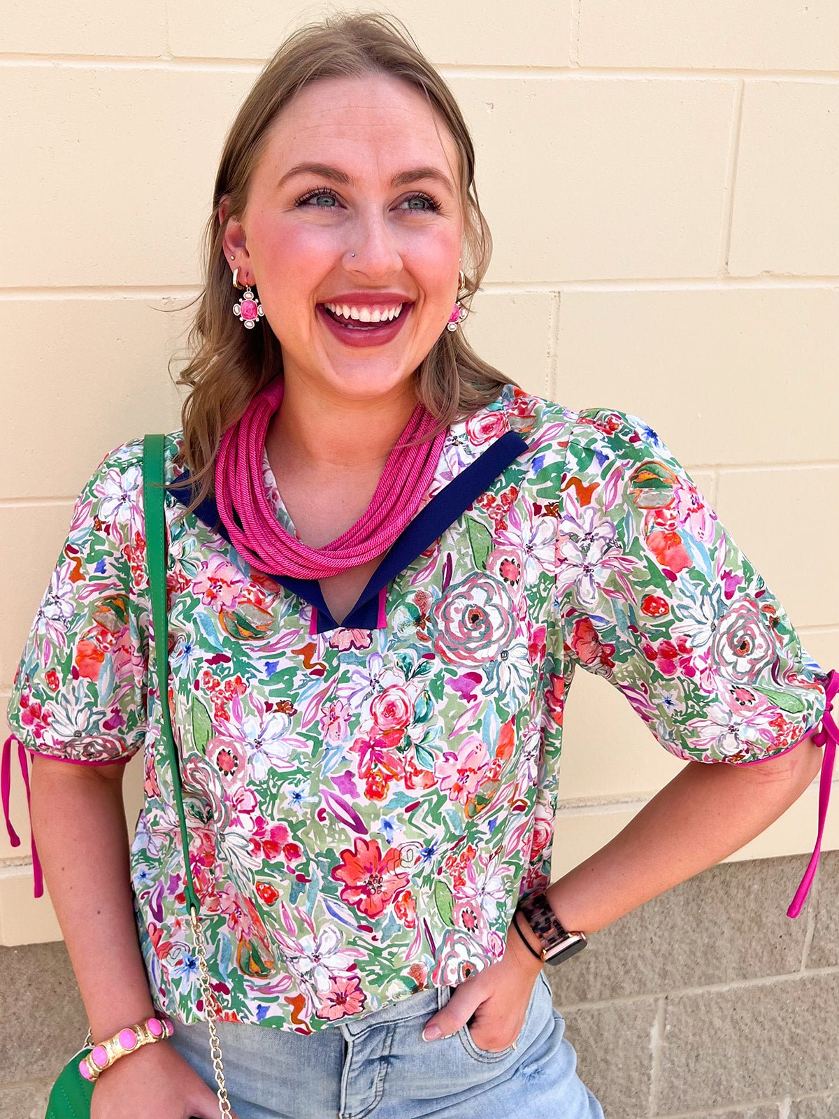 Garden Party Charm Top - The Pink Pineapple 850