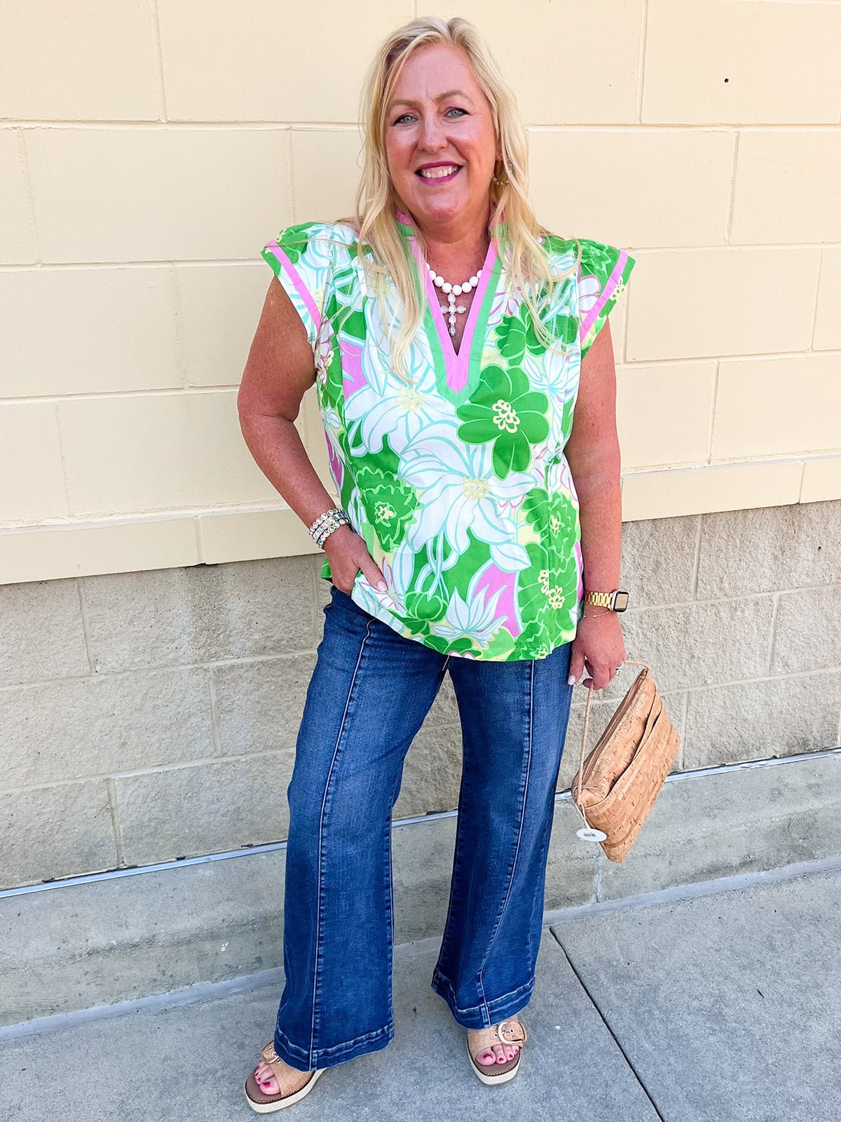 Garden Party Grace Floral Blouse - The Pink Pineapple 850