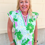 Garden Party Grace Floral Blouse - The Pink Pineapple 850