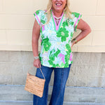 Garden Party Grace Floral Blouse - The Pink Pineapple 850
