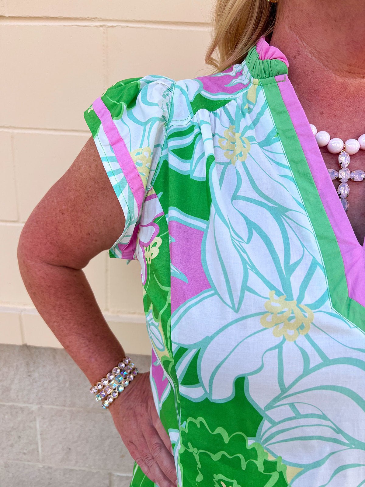 Garden Party Grace Floral Blouse - The Pink Pineapple 850