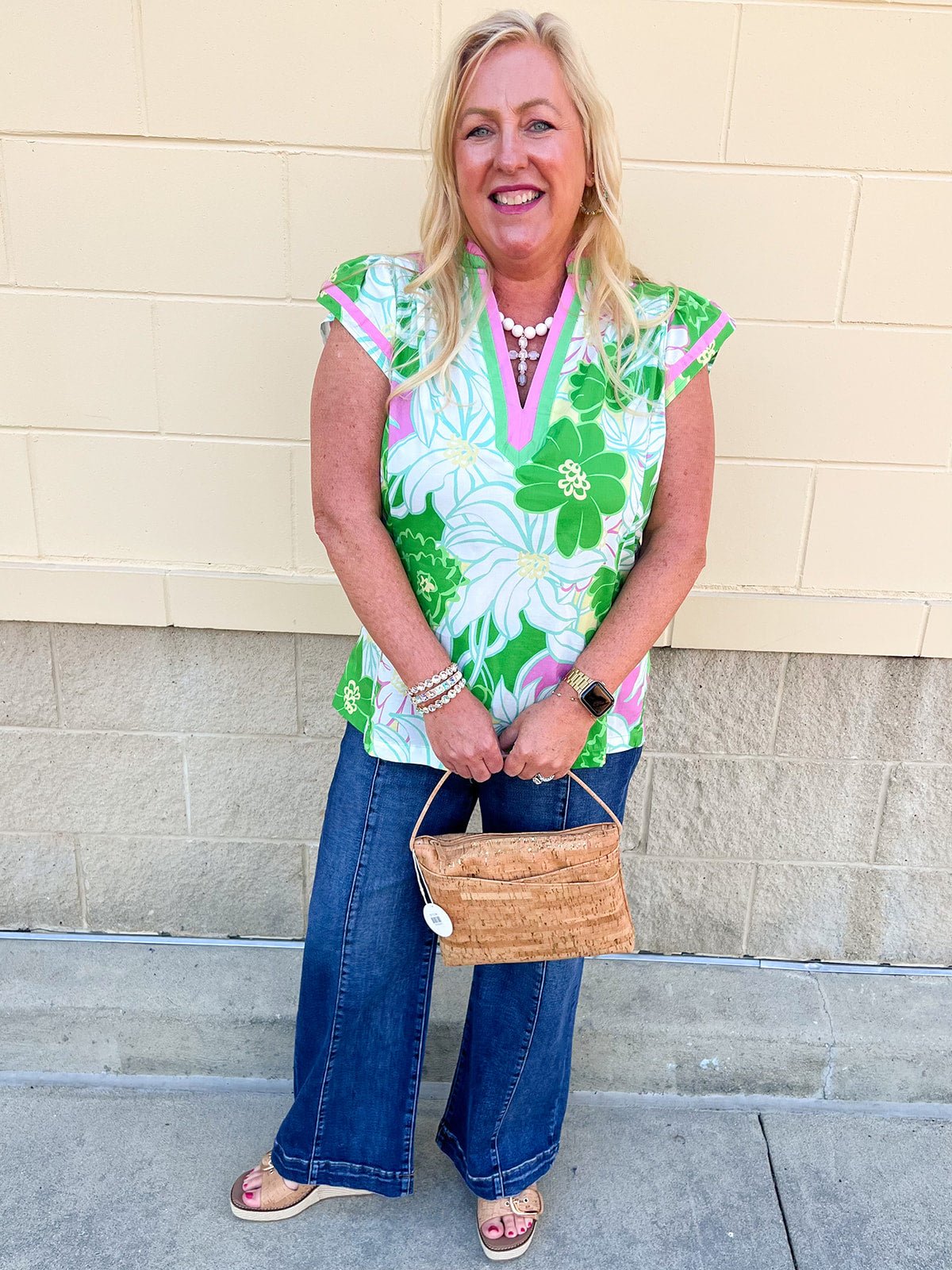 Garden Party Grace Floral Blouse - The Pink Pineapple 850