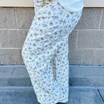 Garden Stroll Ditsy Floral Wide - Leg Jeans - The Pink Pineapple 850