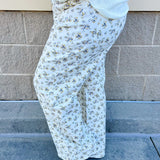 Garden Stroll Ditsy Floral Wide - Leg Jeans - The Pink Pineapple 850