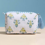Garden Stroll Floral Quilted Cosmetic Pouch - The Pink Pineapple 850