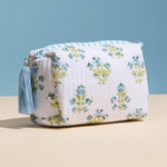 Garden Stroll Floral Quilted Cosmetic Pouch - The Pink Pineapple 850