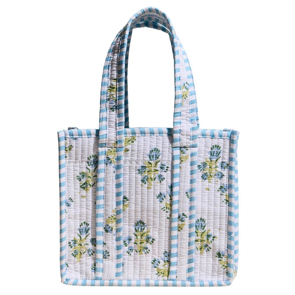 Garden Stroll Floral Quilted Tote - The Pink Pineapple 850