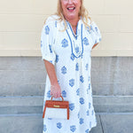 Garden Whimsy Embroidered Gauze Dress - The Pink Pineapple 850