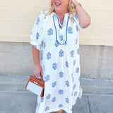 Garden Whimsy Embroidered Gauze Dress - The Pink Pineapple 850