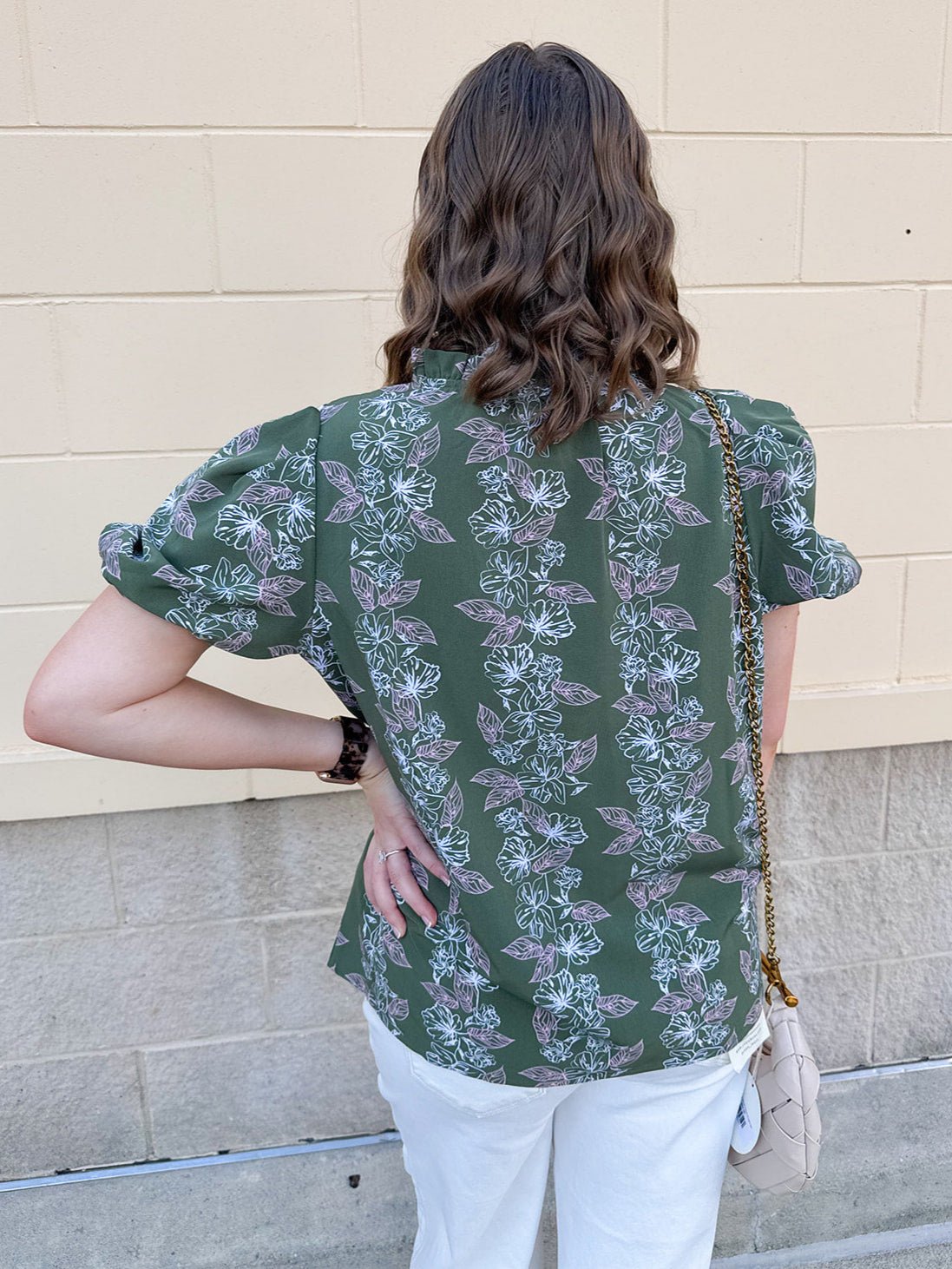 Garden Whisper Floral Top in Sage - The Pink Pineapple 850